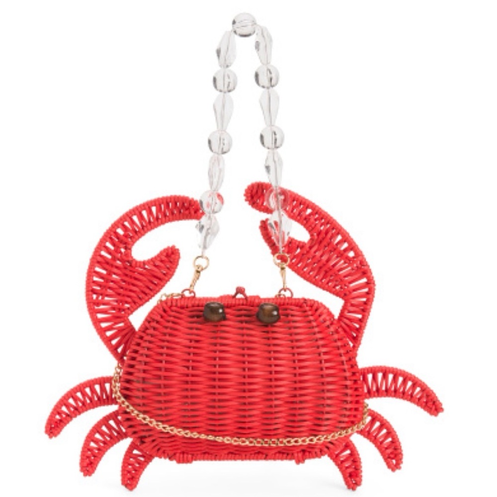 Adorable Red Crab Woven Handbag